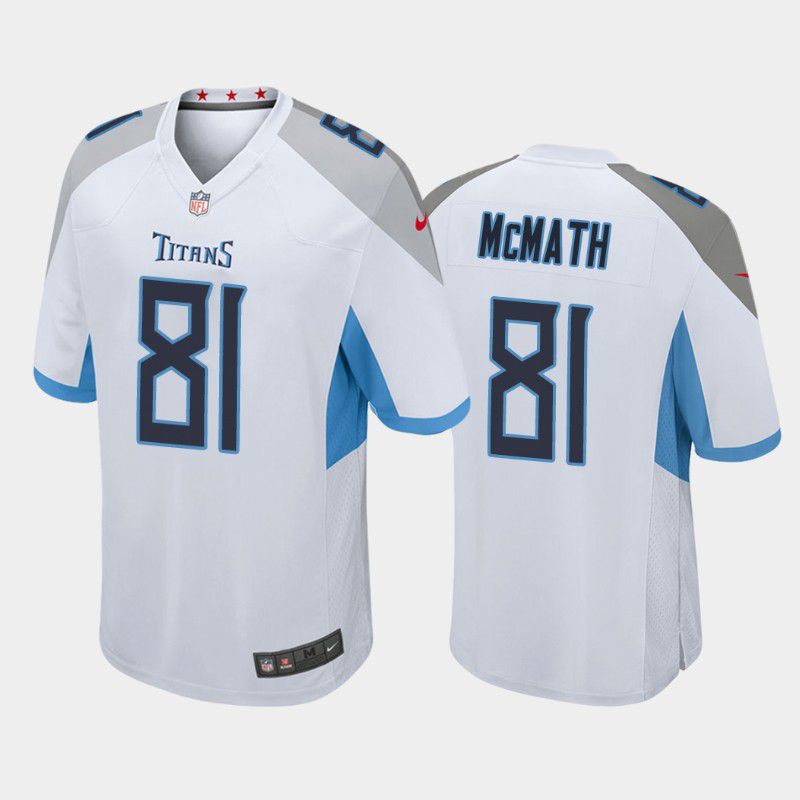 Men Tennessee Titans #81 Racey McMath Nike White Game NFL Jersey->tennessee titans->NFL Jersey